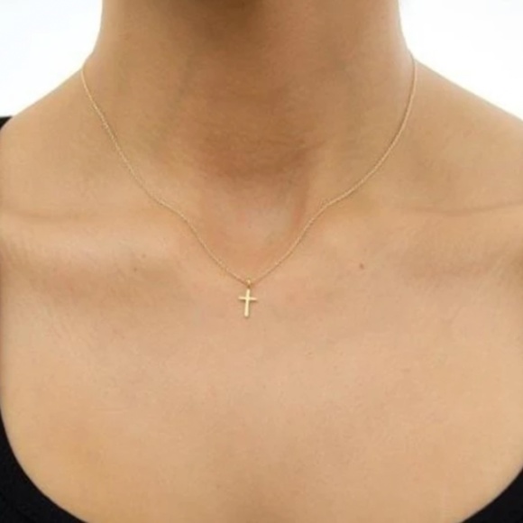 Gold Toned Cross Necklace - Picture 6 of 6